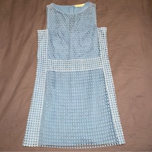 EUC Tory Burch Crescent Guipure Blue Dress Size 10